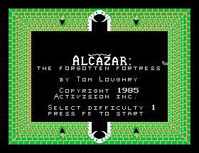 Alcazar - The Forgotten Fortress Title Screen